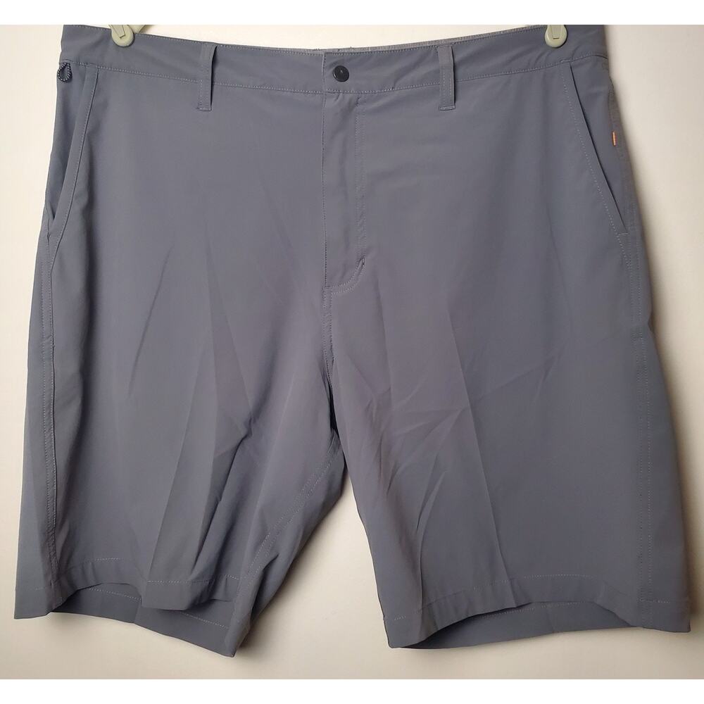 Quiksilver Waterman Shorts Mens 38 Gray Hybrid 9" Beach Surf Golf Utility Pocket